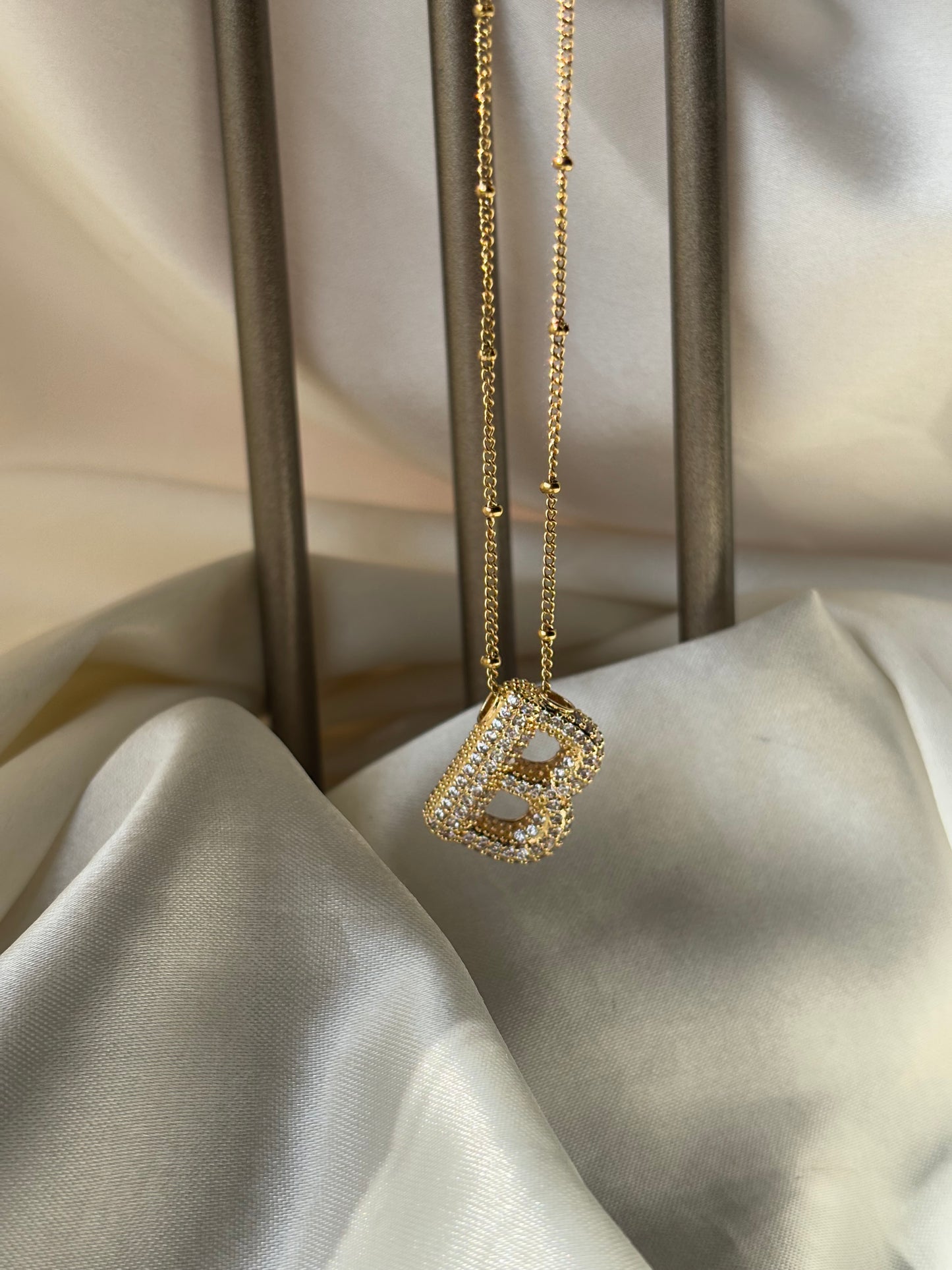 Studded Initial Necklace