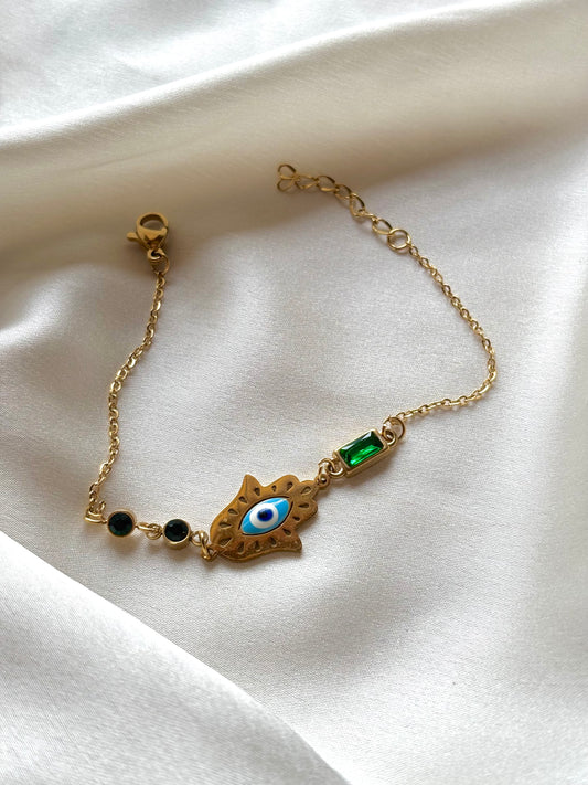 Evil-eye Hamsa Bracelet