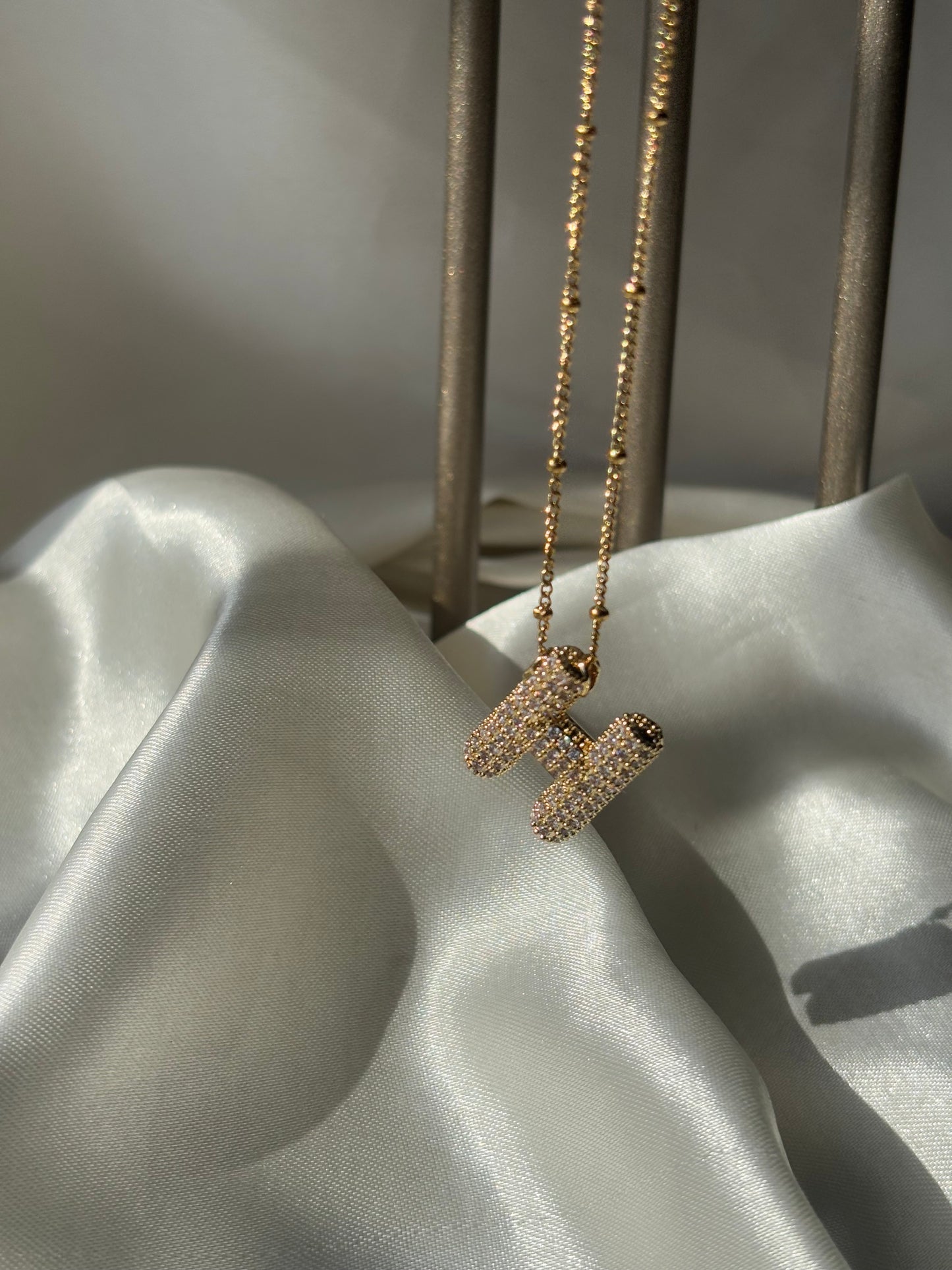 Studded Initial Necklace