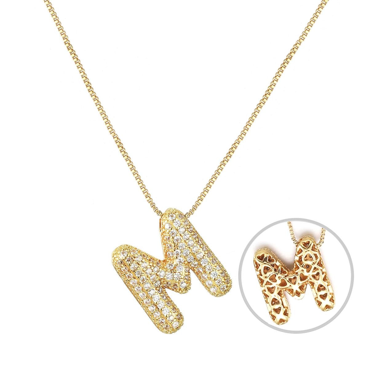 Studded Initial Necklace