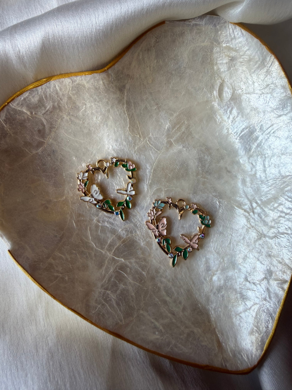 Butterfly wreath charms