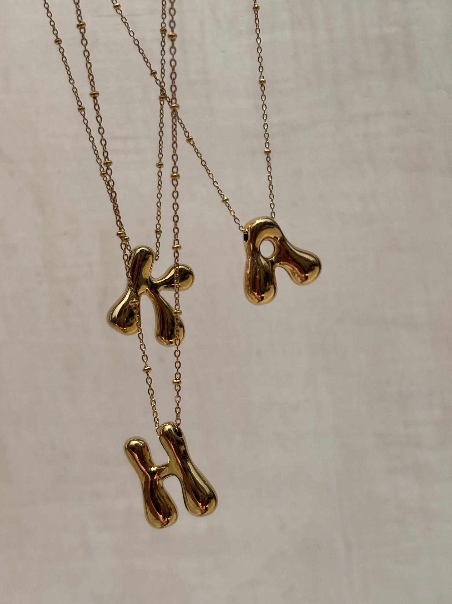 Bubble Initial Necklace
