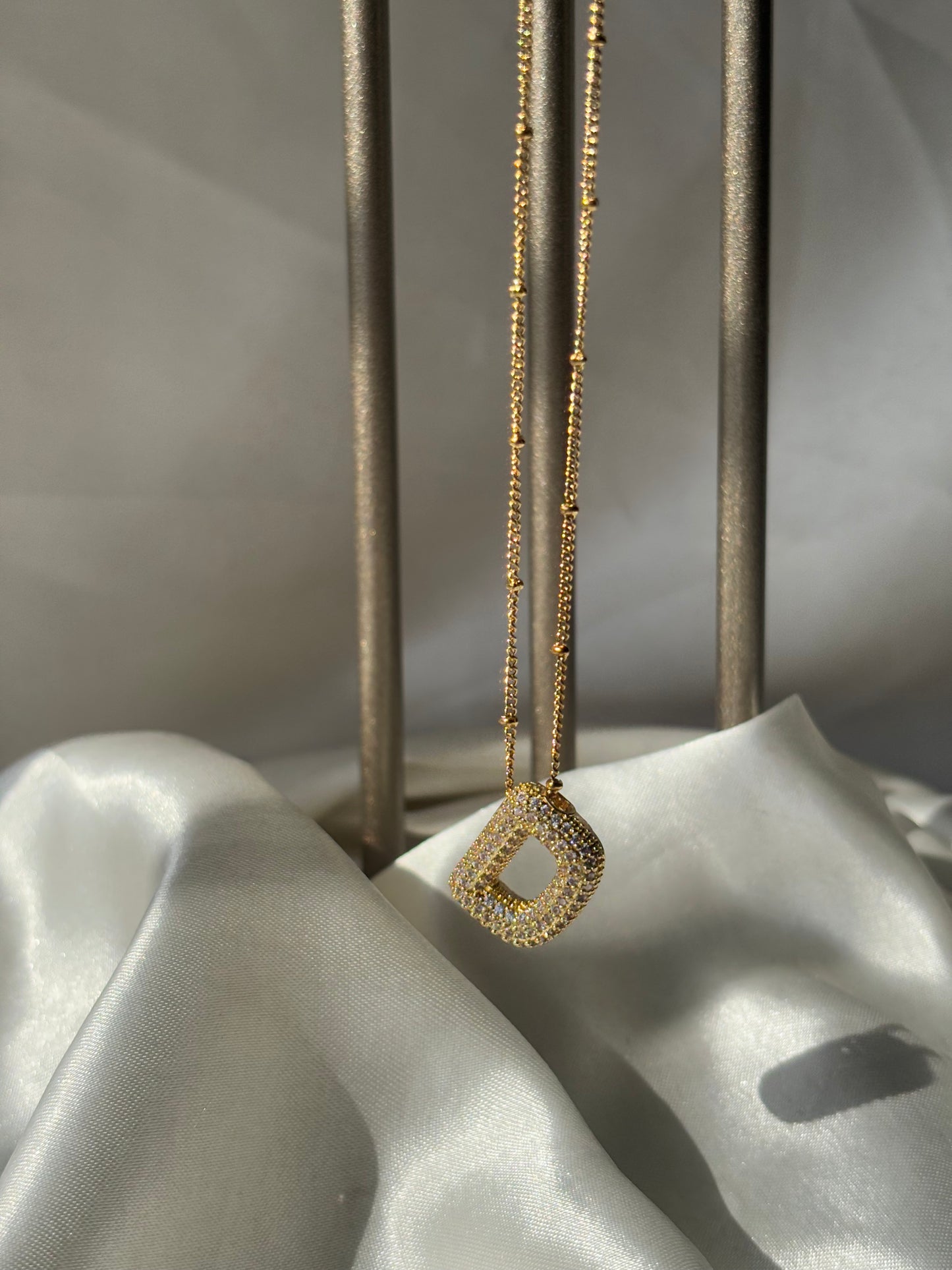 Studded Initial Necklace