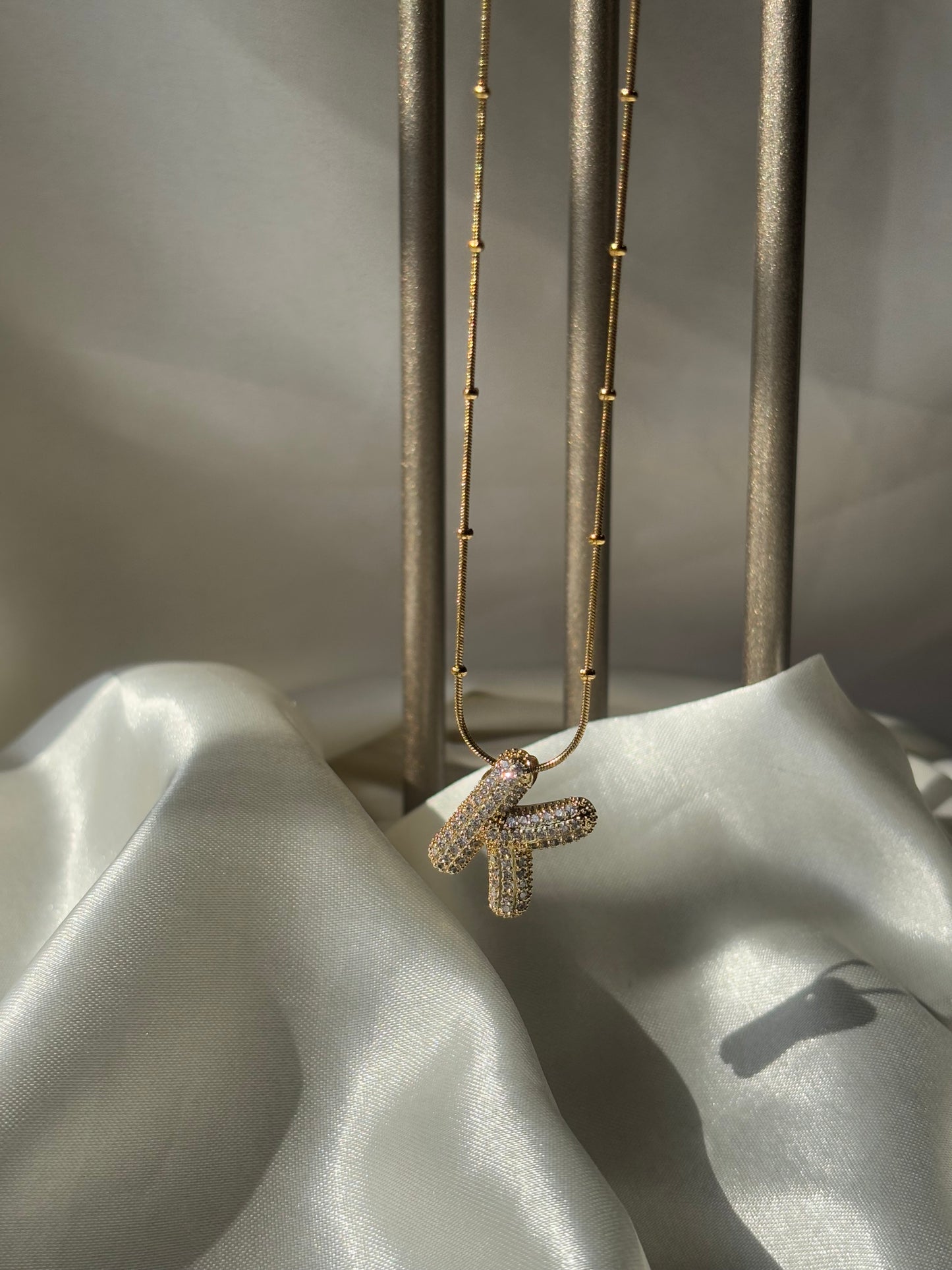Studded Initial Necklace