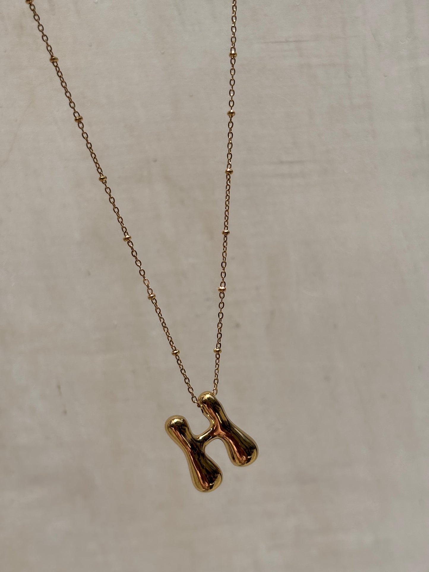 Bubble Initial Necklace