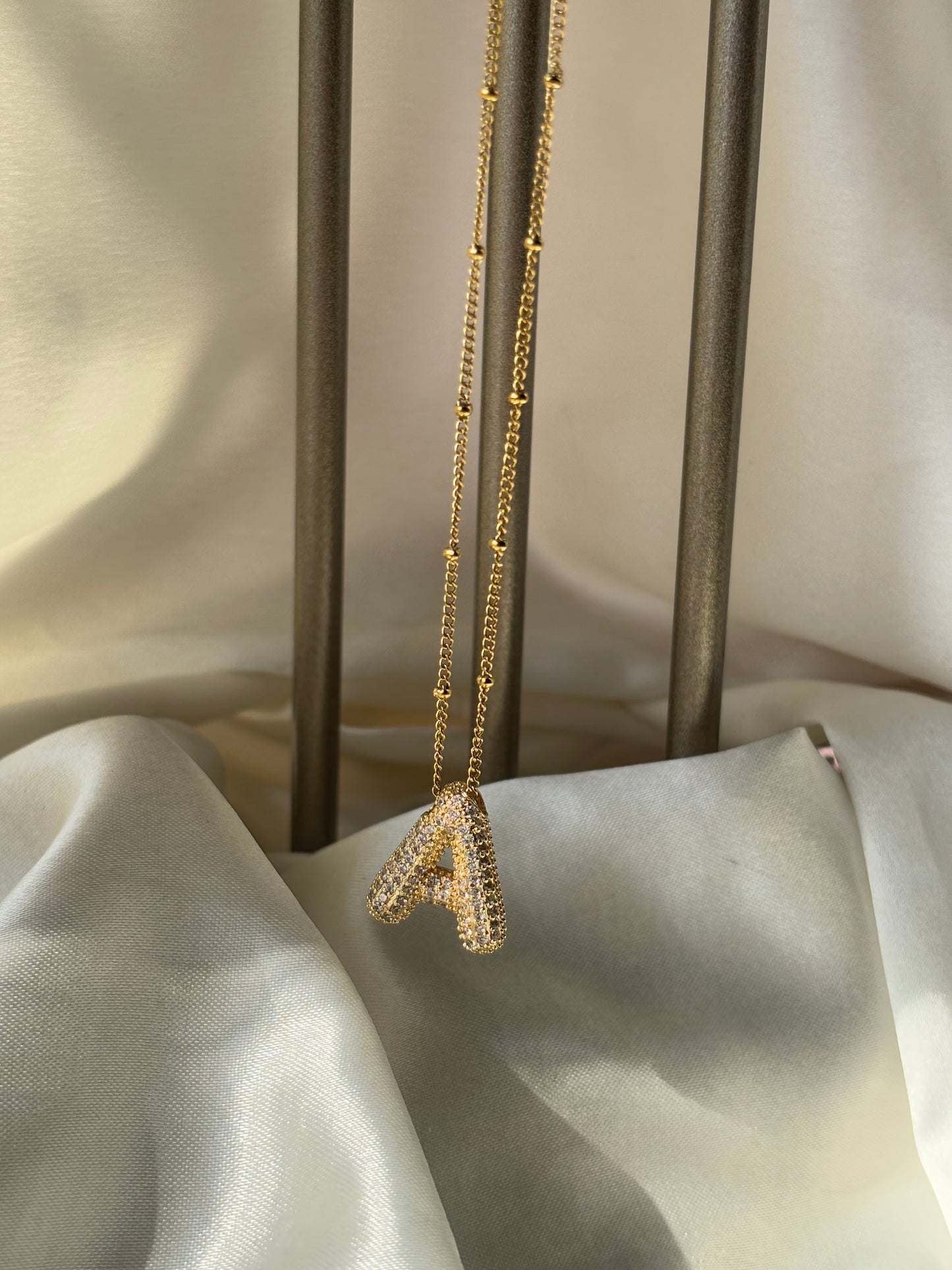 Studded Initial Necklace