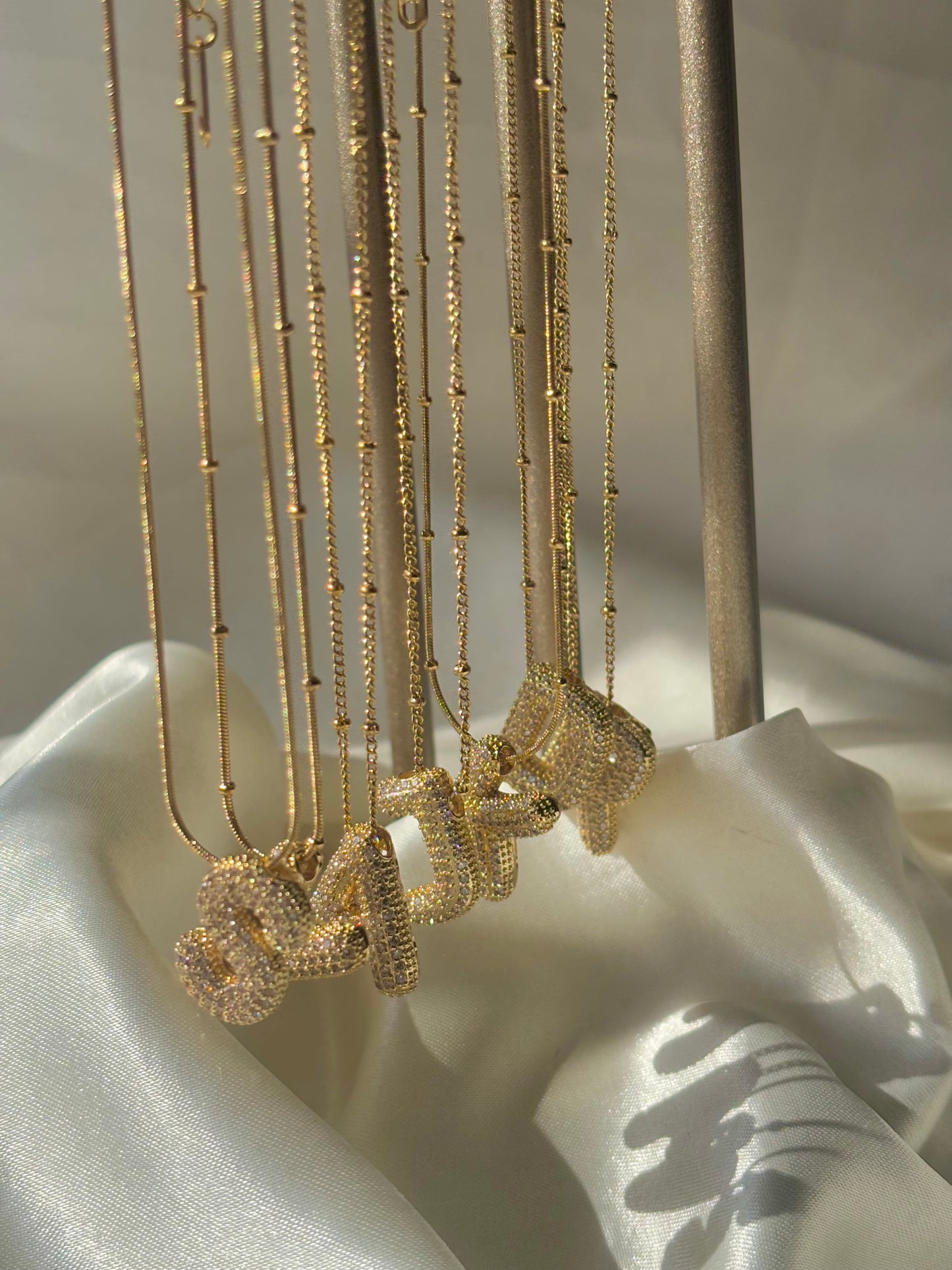 Studded Initial Necklace