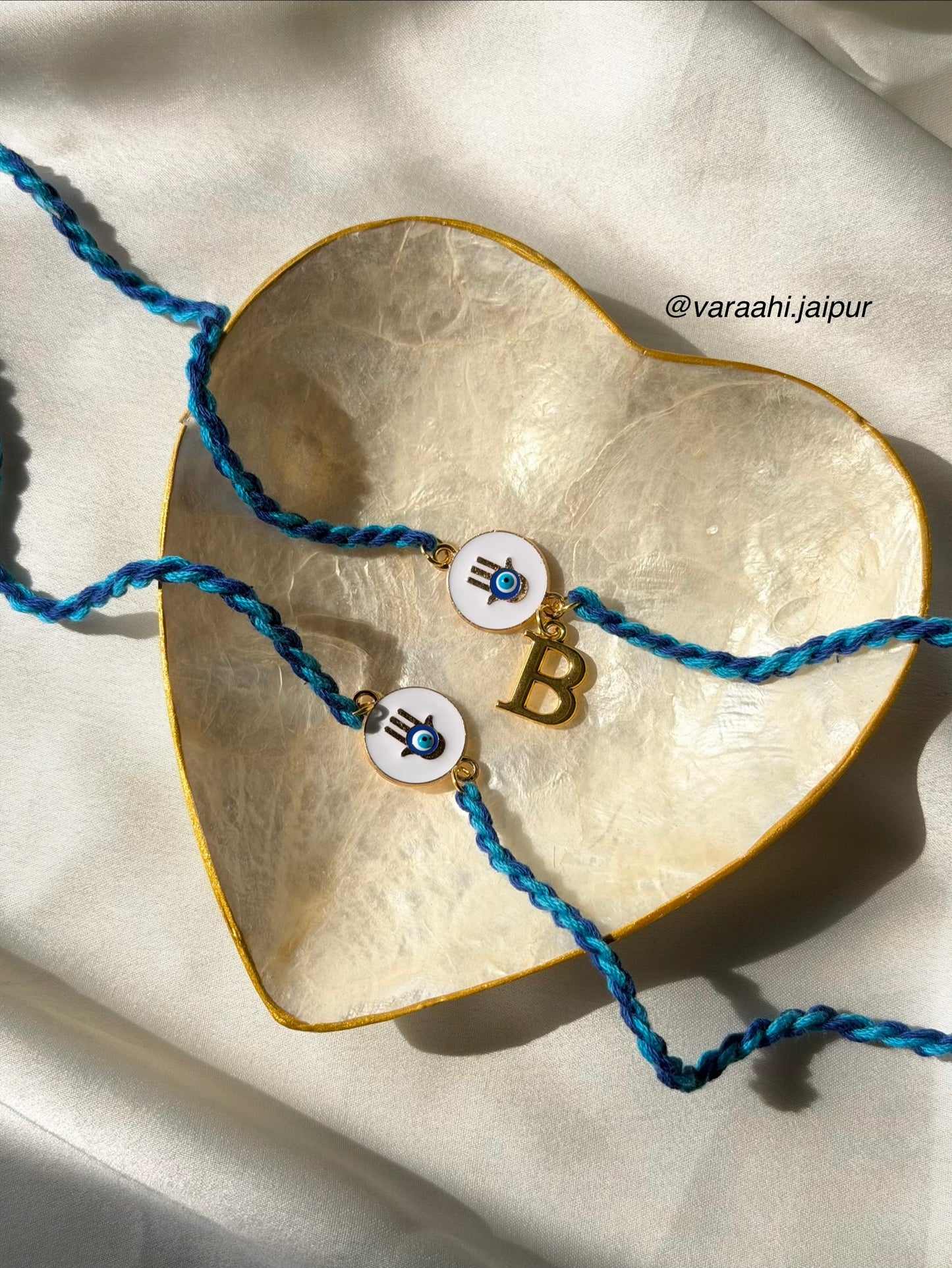 Hamsa Braided Evil Eye Rakhi