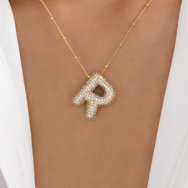 Studded Initial Necklace