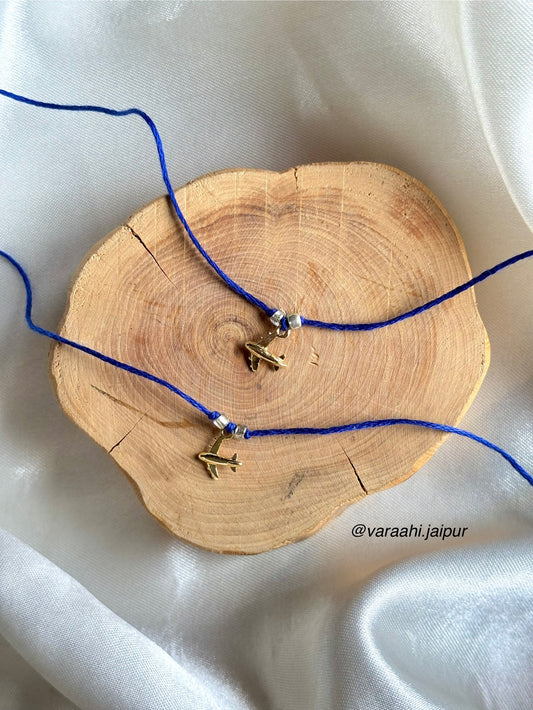 Gold-plated Aeroplane Rakhi