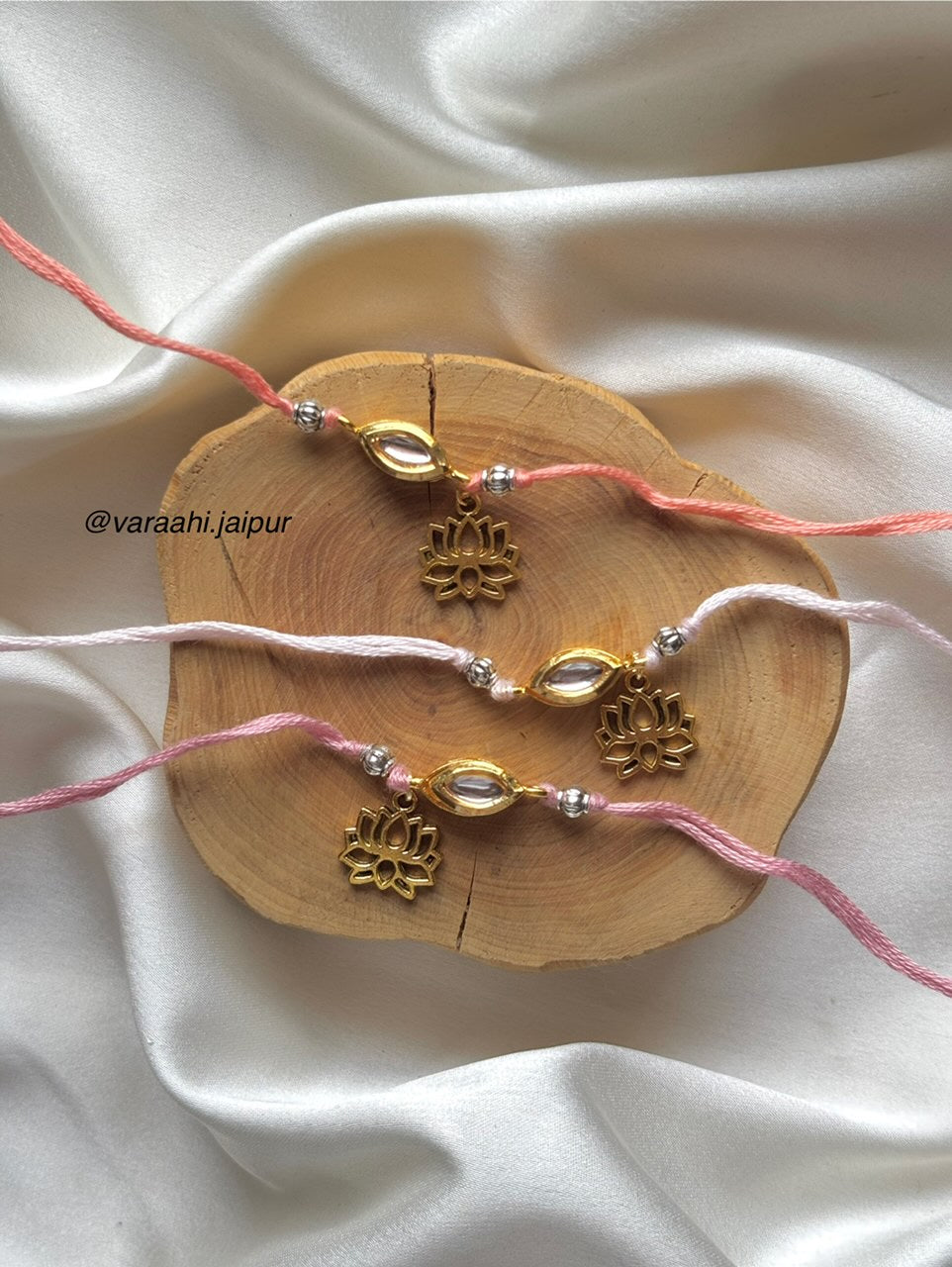 Kundan Lotus Rakhi