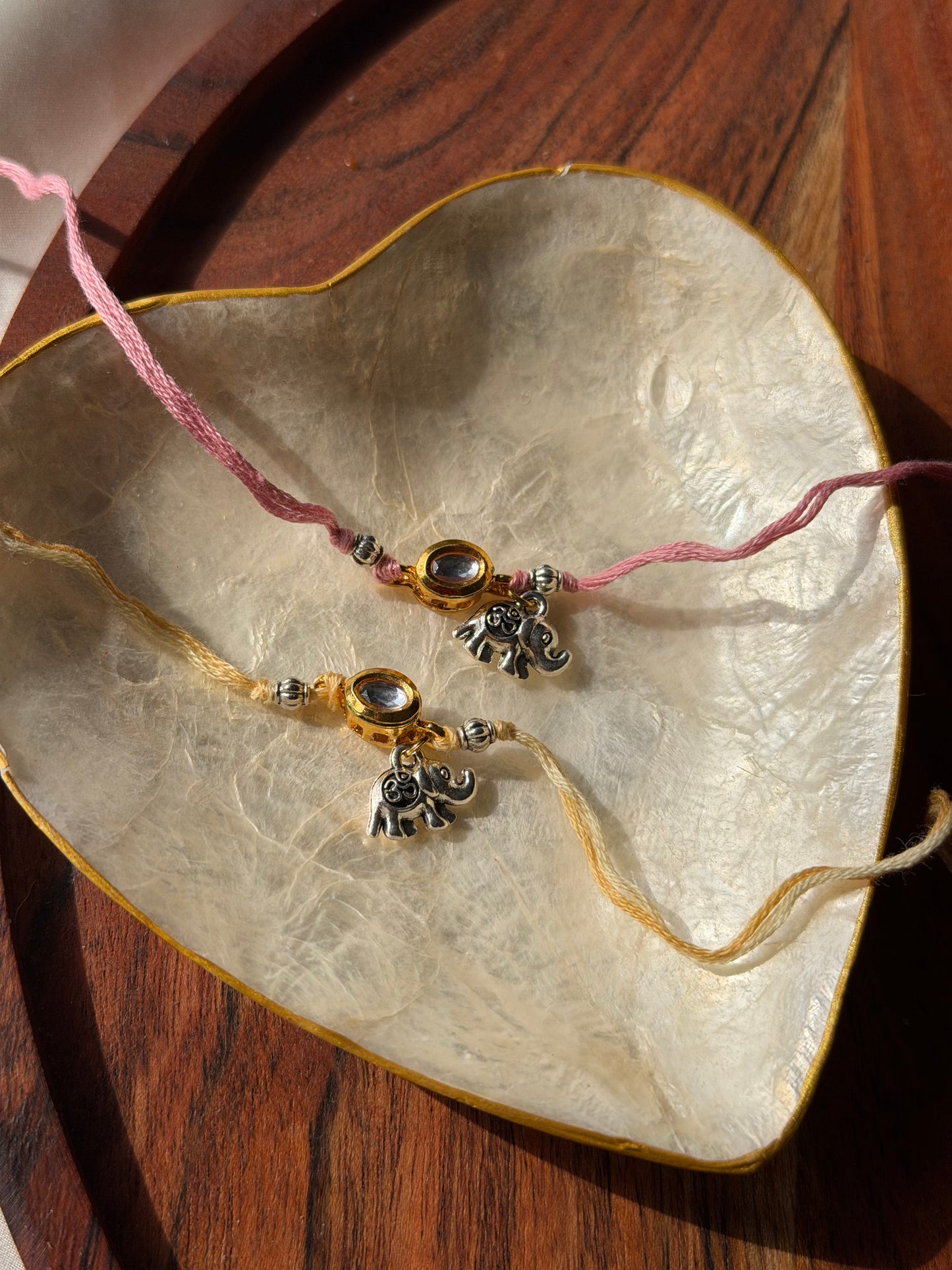 Kundan Elephant Rakhi