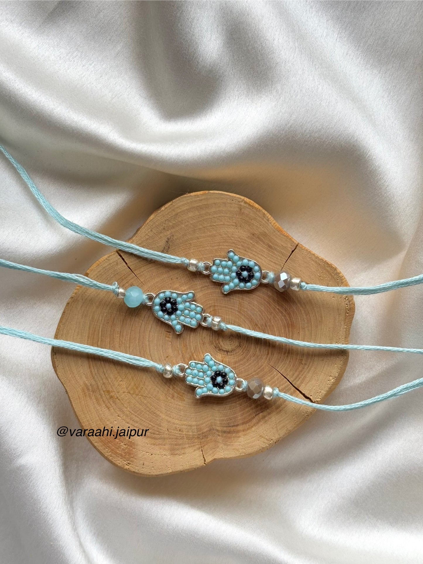 Beaded Hamsa Evil Eye Rakhi