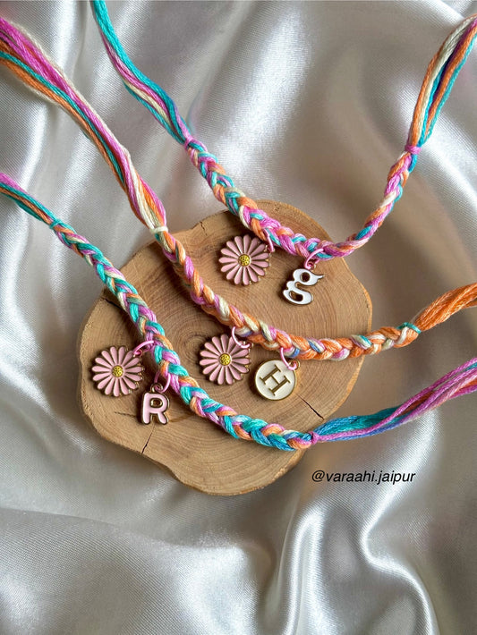 Braided Rakhi with Initial