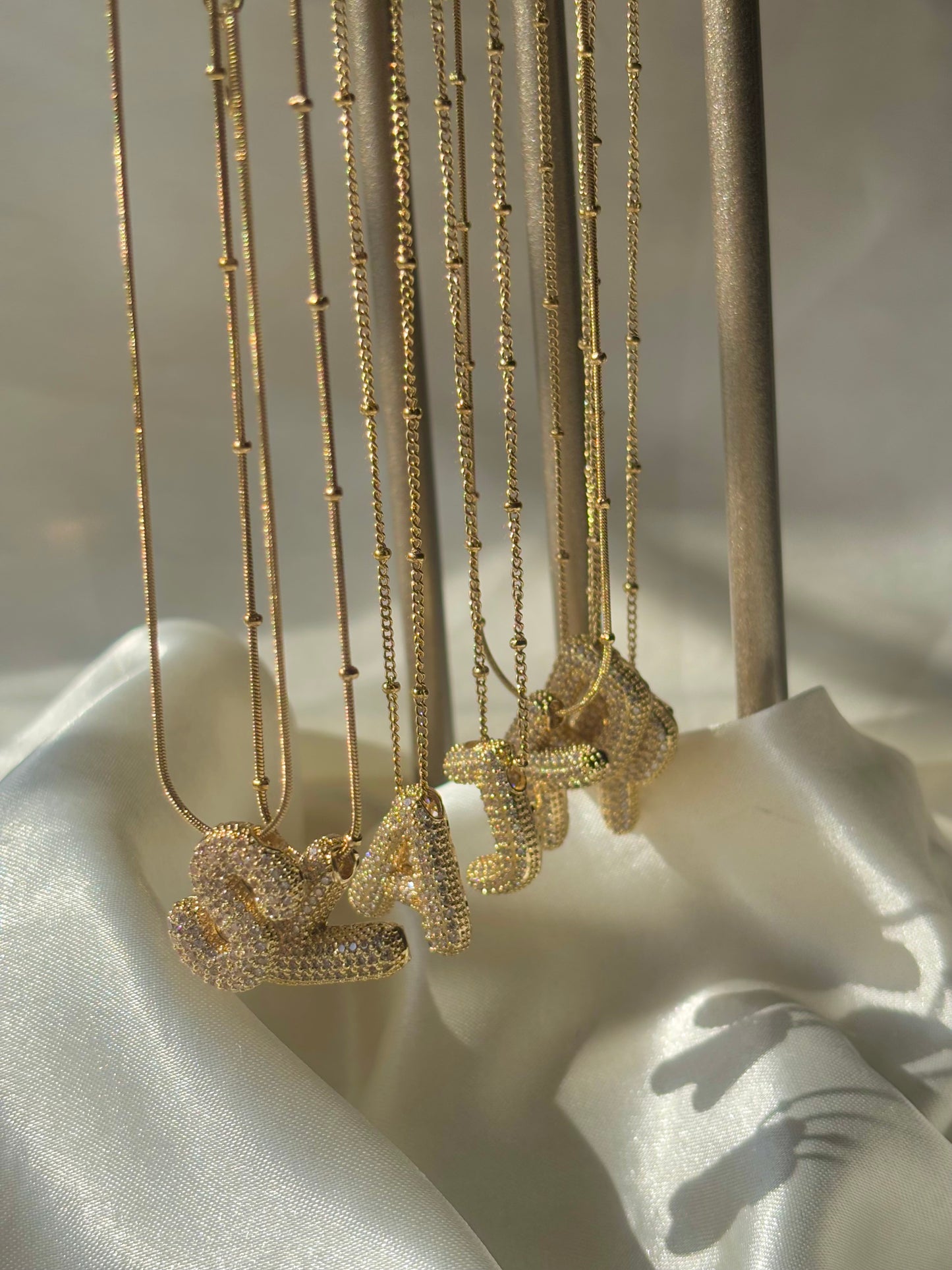 Studded Initial Necklace