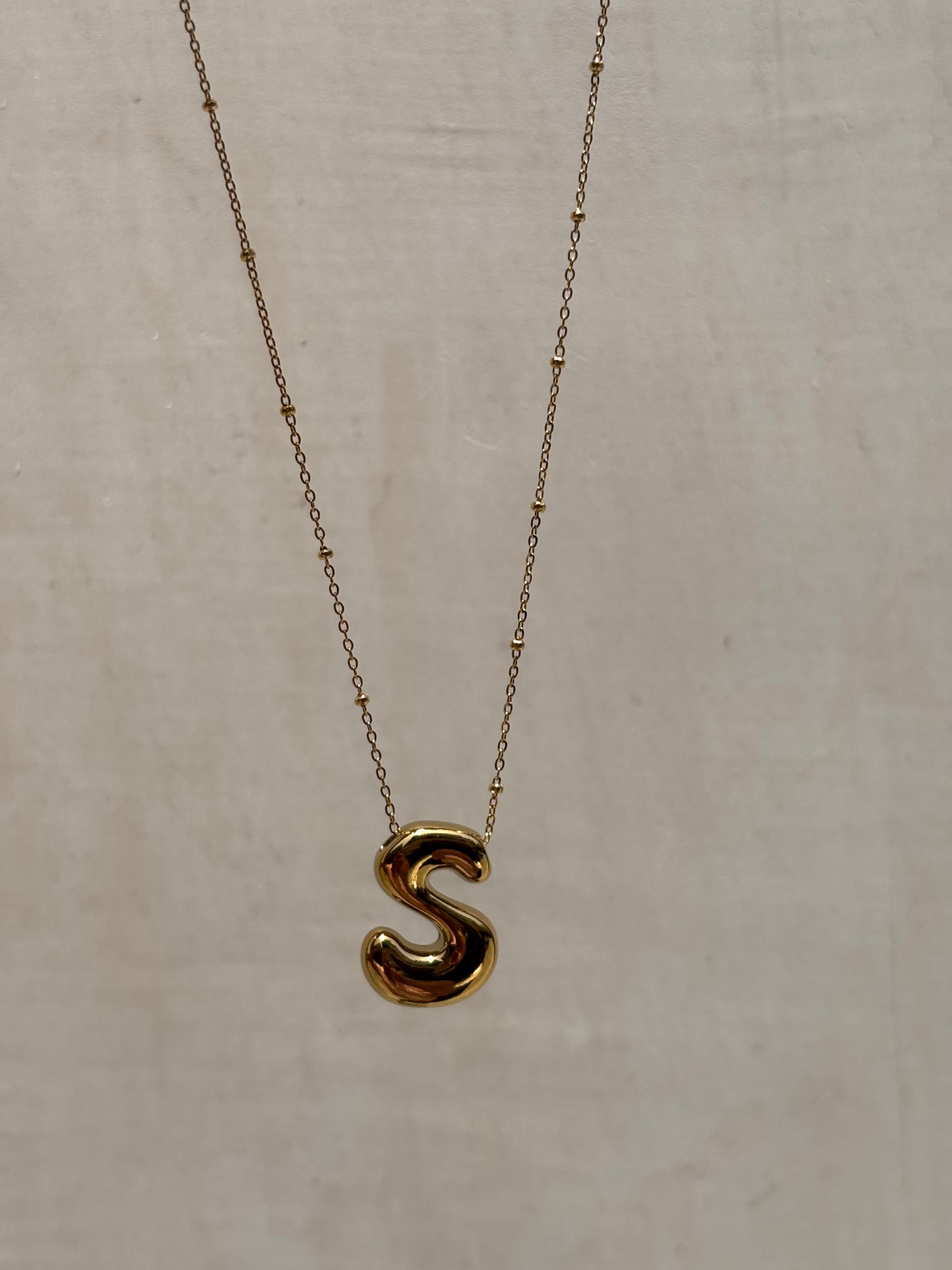 Bubble Initial Necklace