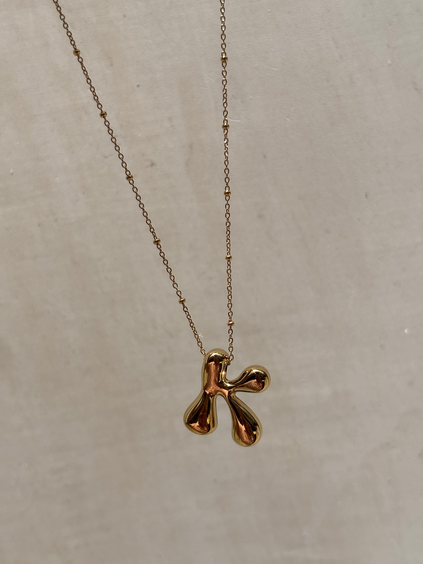 Bubble Initial Necklace