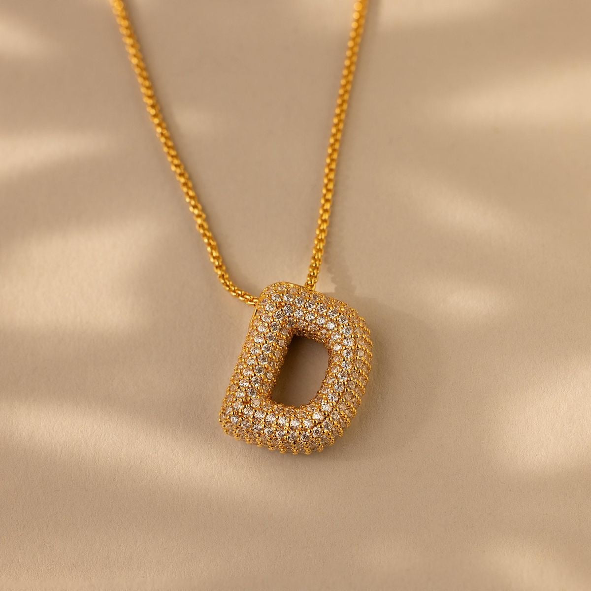 Studded Initial Necklace