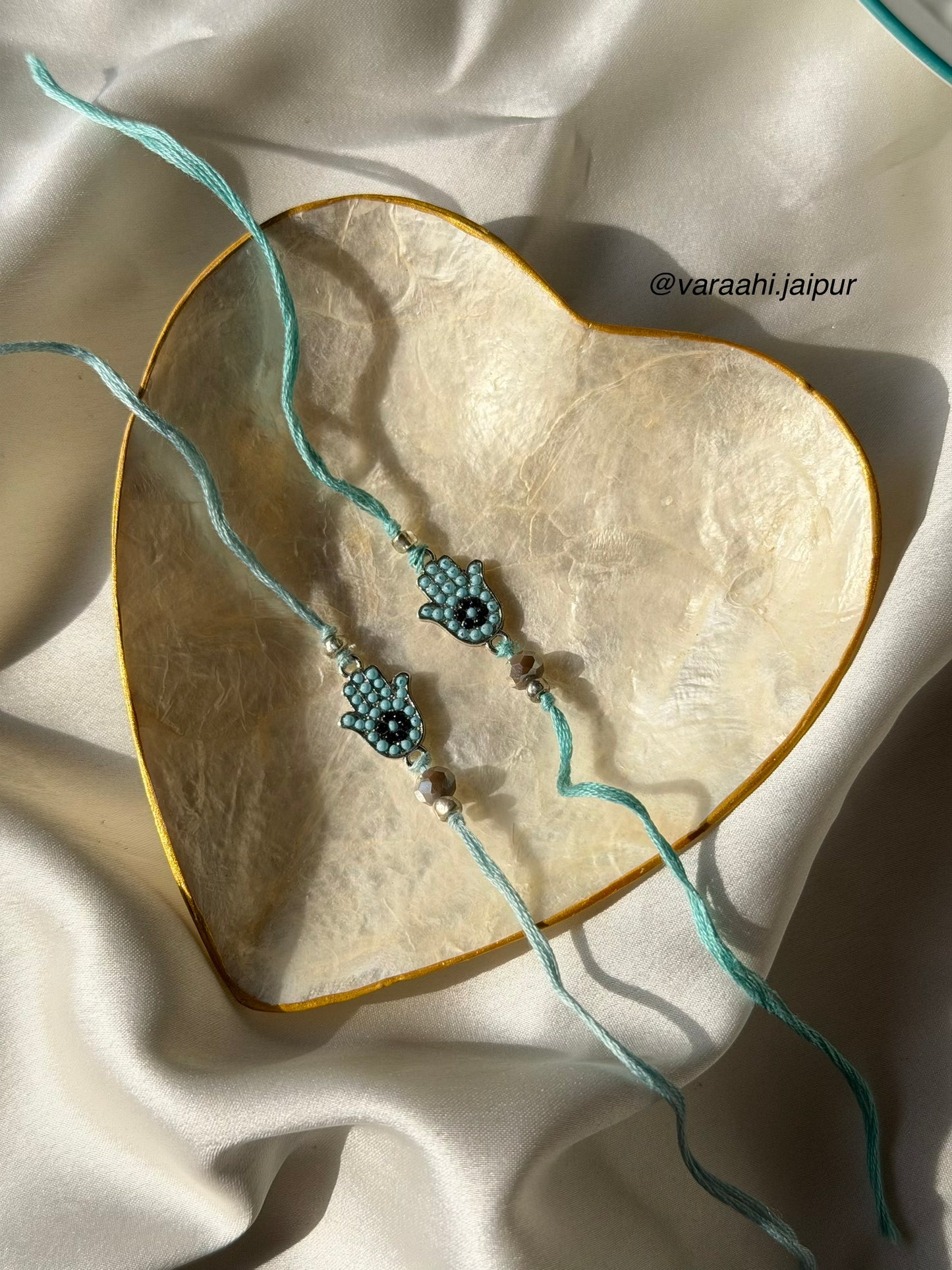 Beaded Hamsa Evil Eye Rakhi