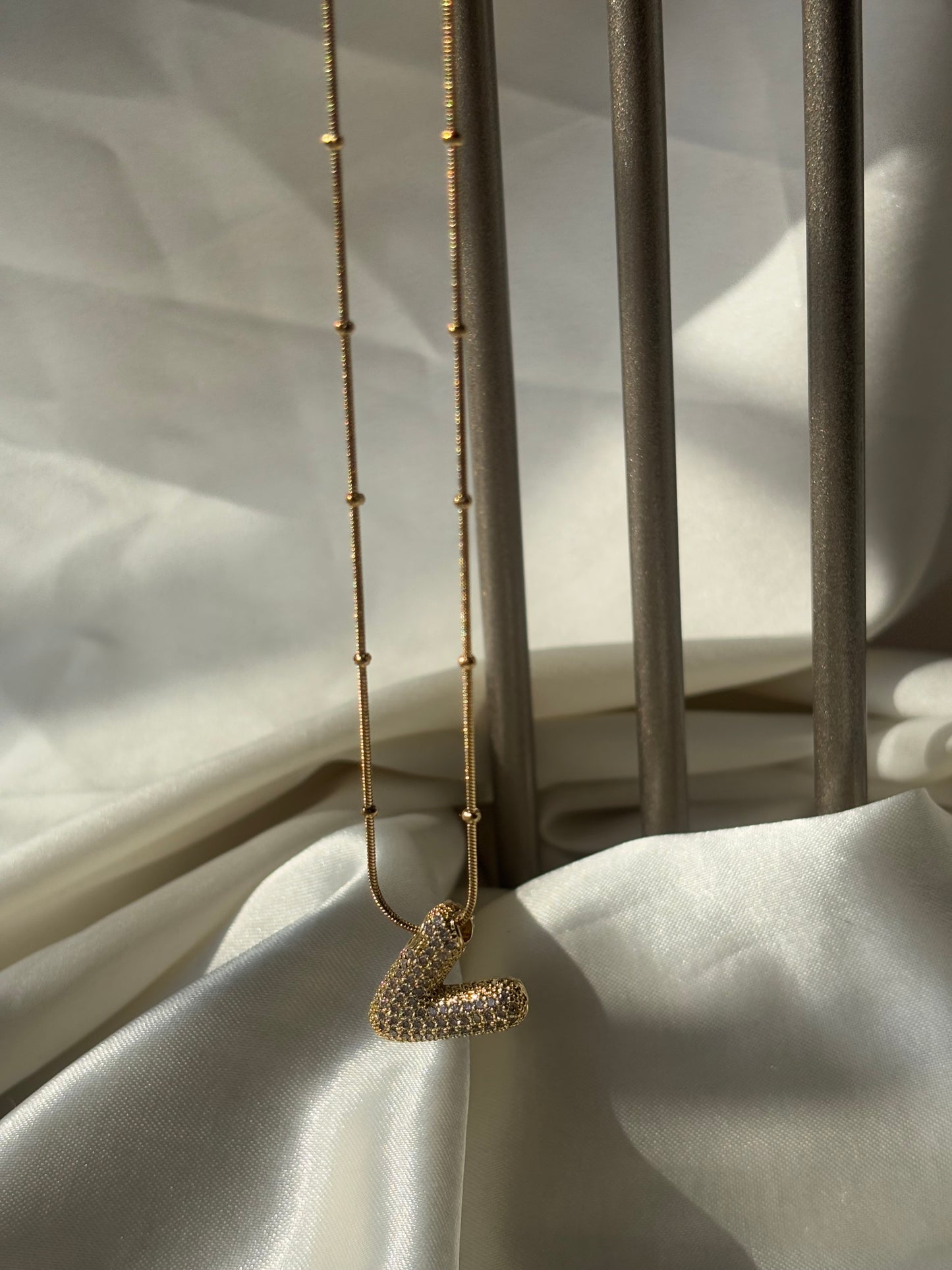 Studded Initial Necklace