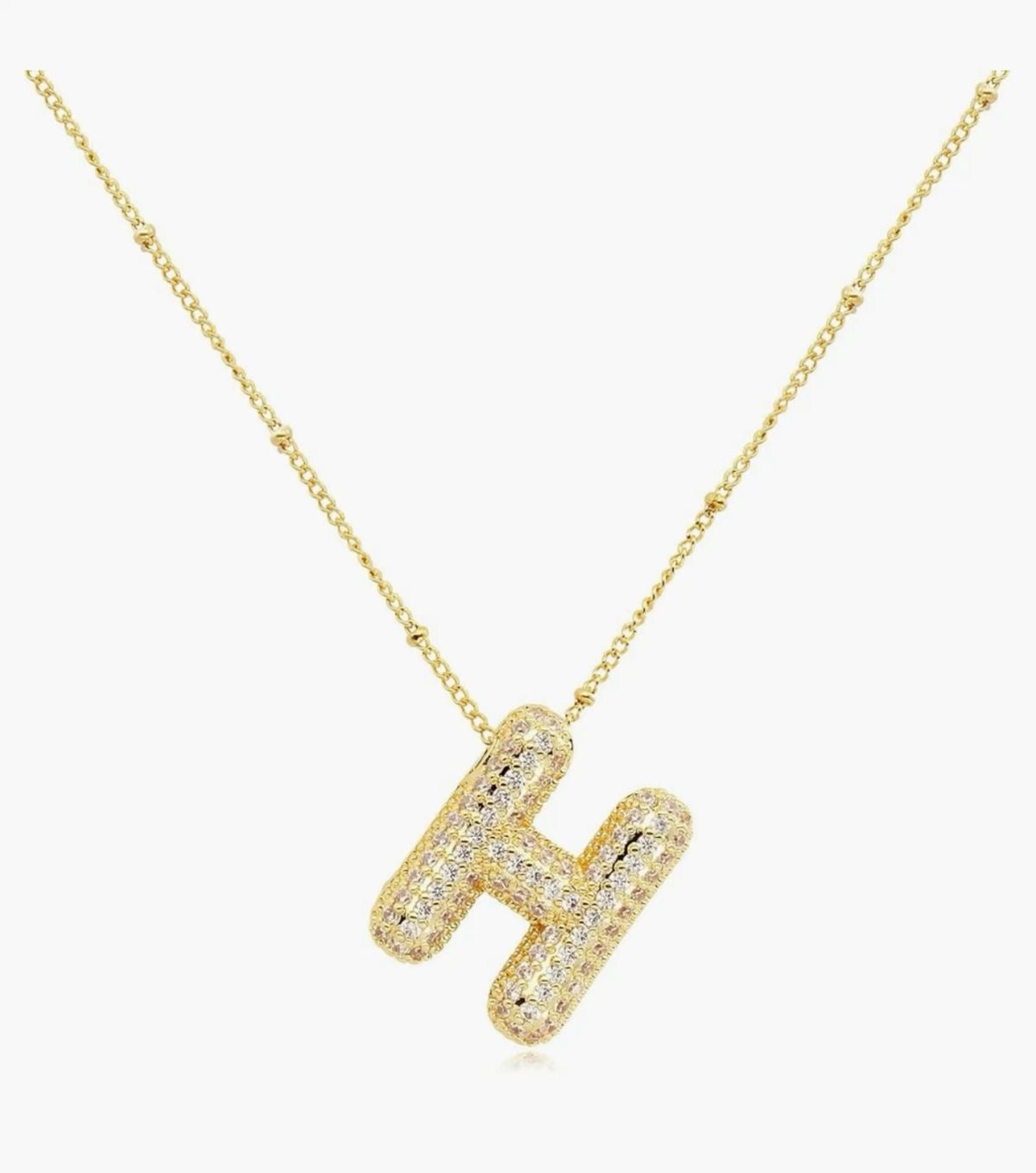 Studded Initial Necklace