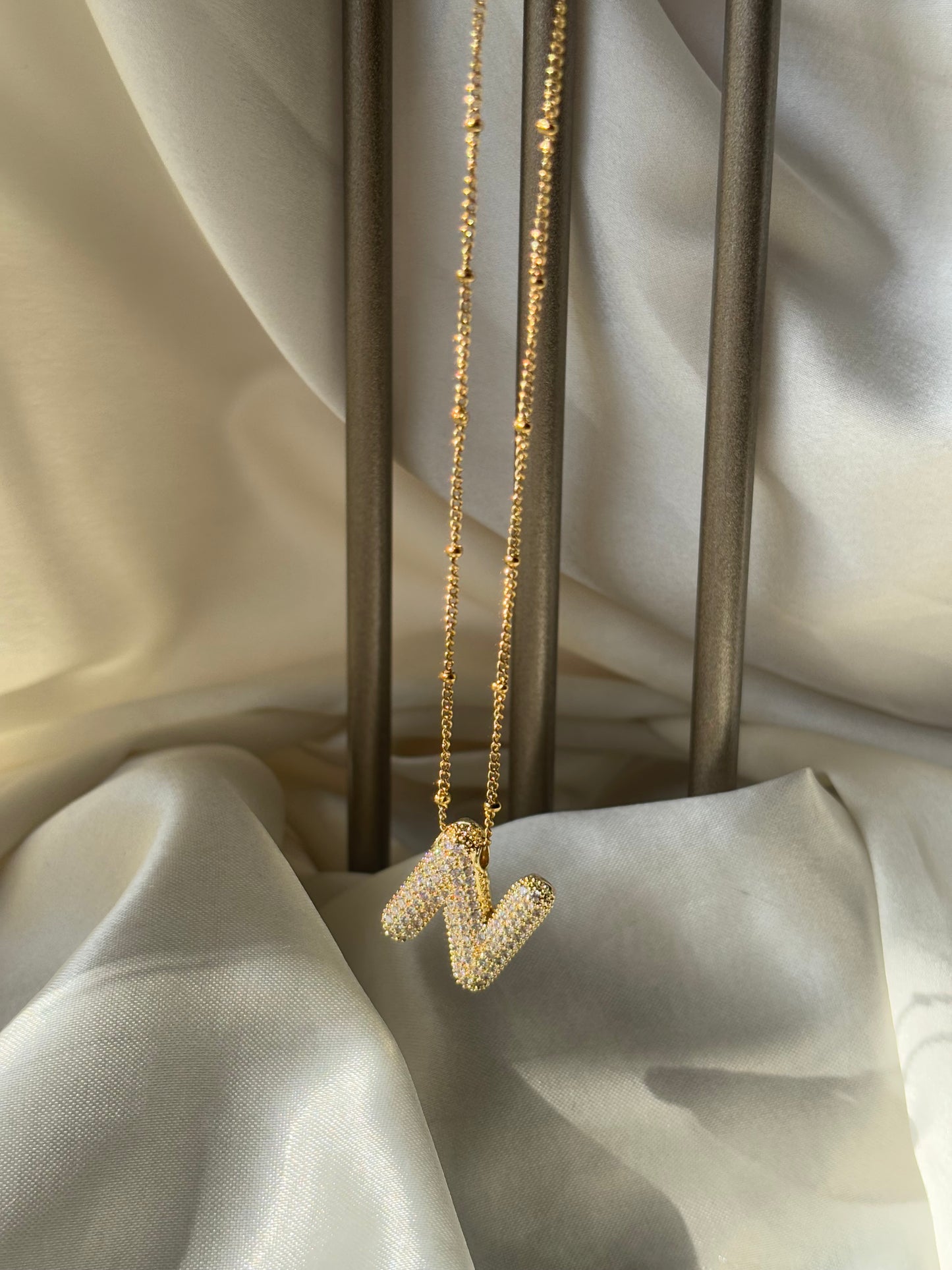 Studded Initial Necklace