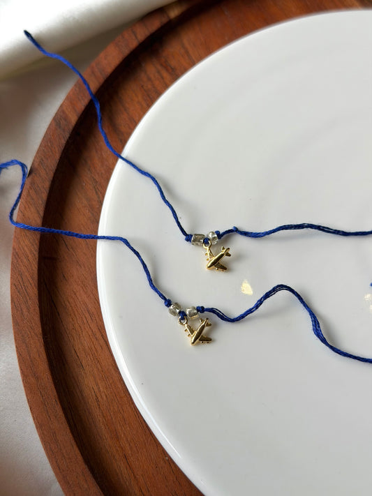 Gold-plated Aeroplane Rakhi