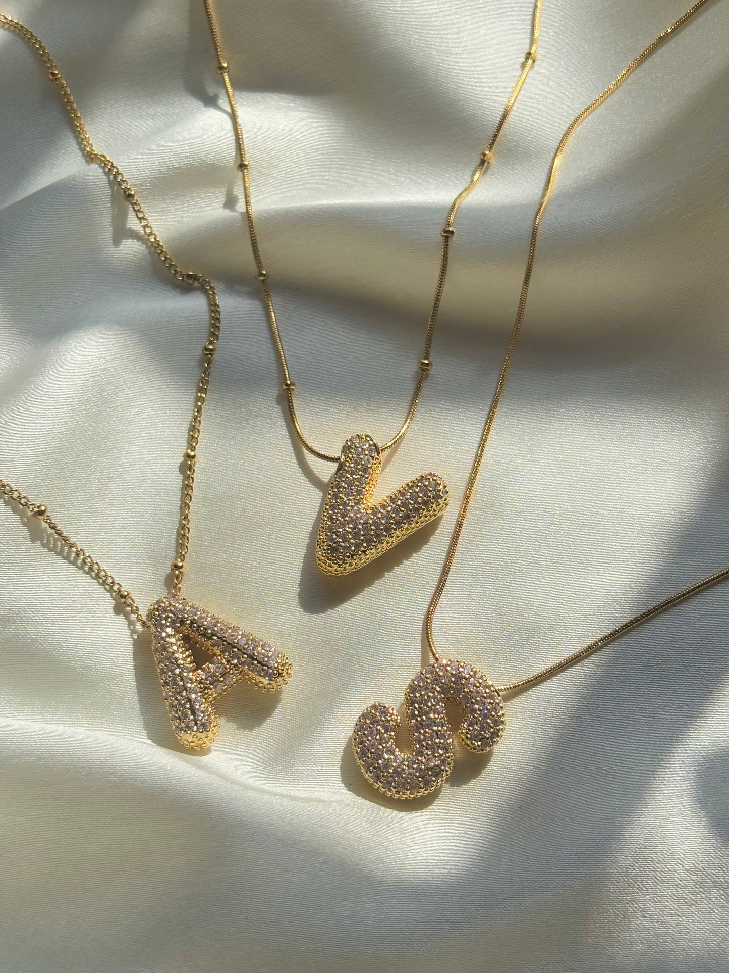Studded Initial Necklace