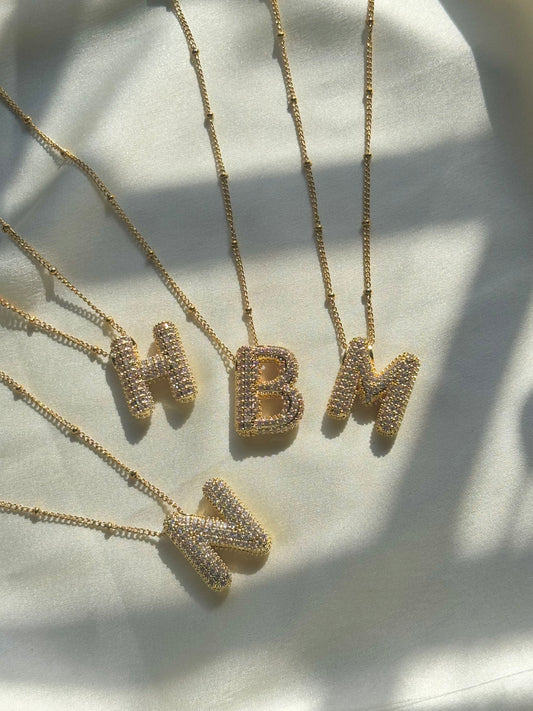 Studded Initial Necklace