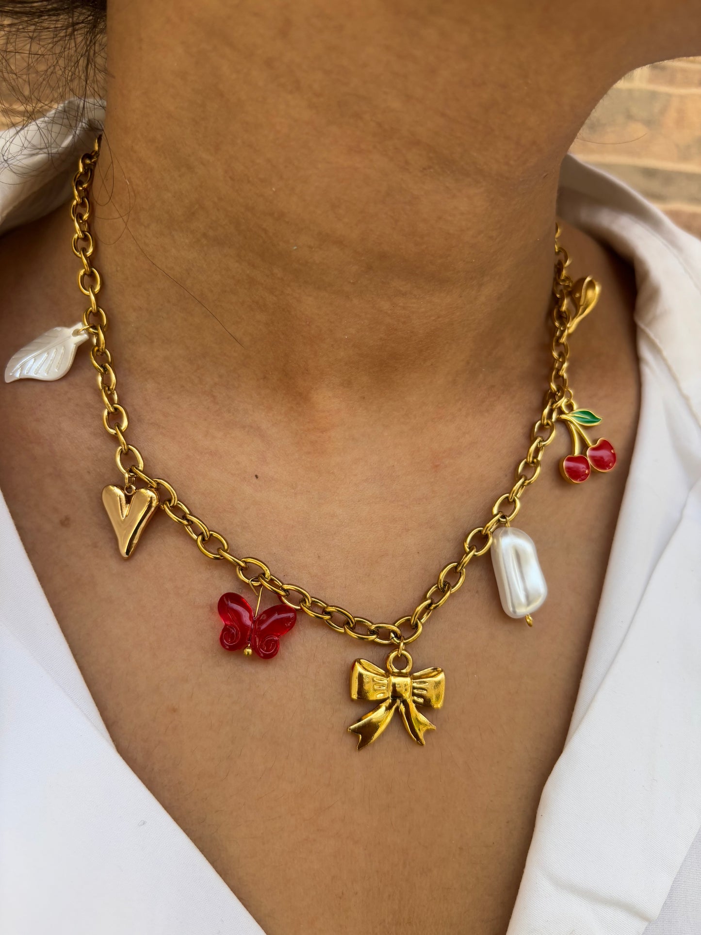 Bow Charm Necklace