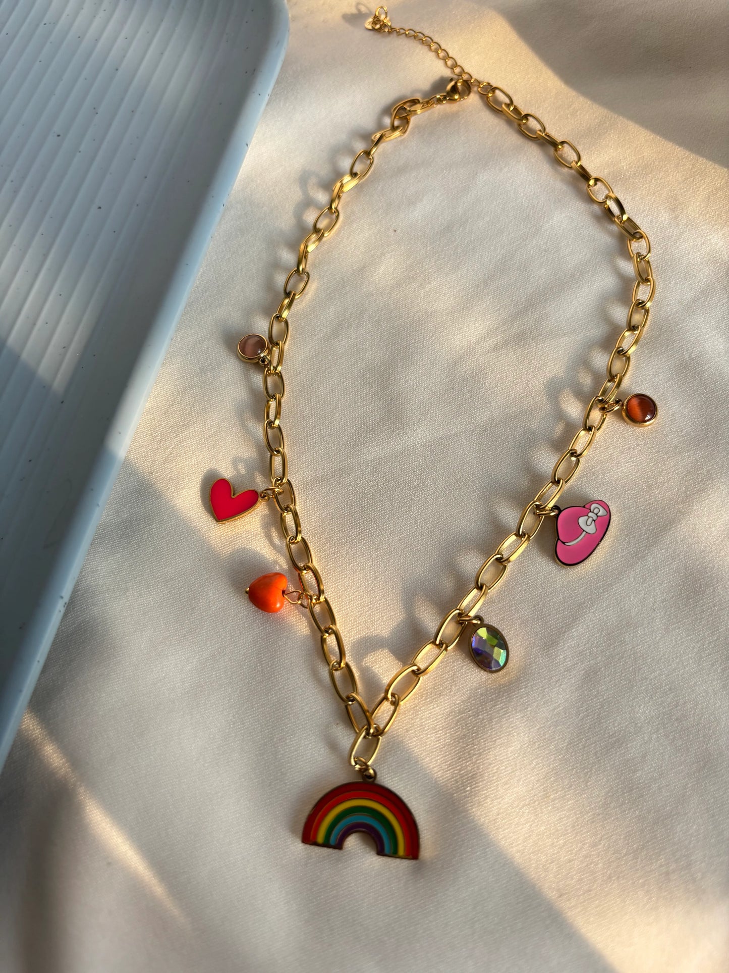 Rainbow Charm Necklace