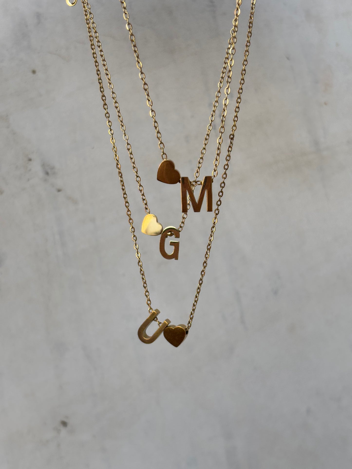 Love Initial Necklace