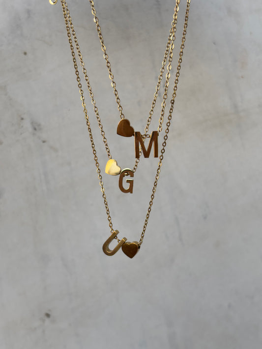 Love Initial Necklace