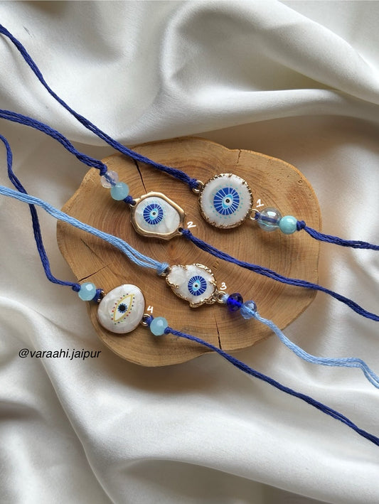 Luxe Pearl Evil Eye Rakhi