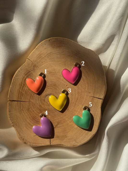 Pastel heart charm