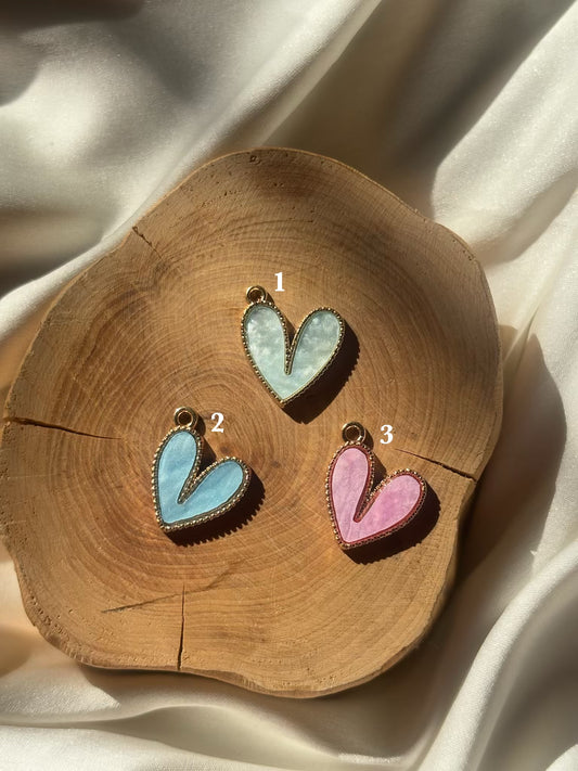 Pastel heart charm