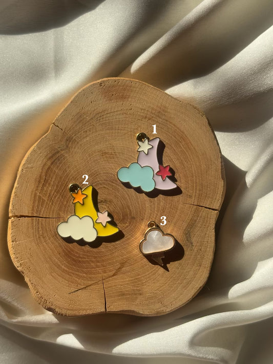Moon & Cloud charm